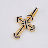 Dije Cruz Entrelazada 19g / 7cm Dos Oros Amarillo Blanco 18K
