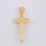 Dije Cruz Cristo 5.85g / 4.5cm Dos Oros Amarillo Blanco 18K