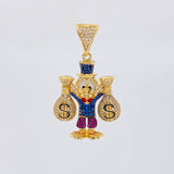 Dije Pato Bolsas Dinero 10g / 4cm Oro Amarillo 18K