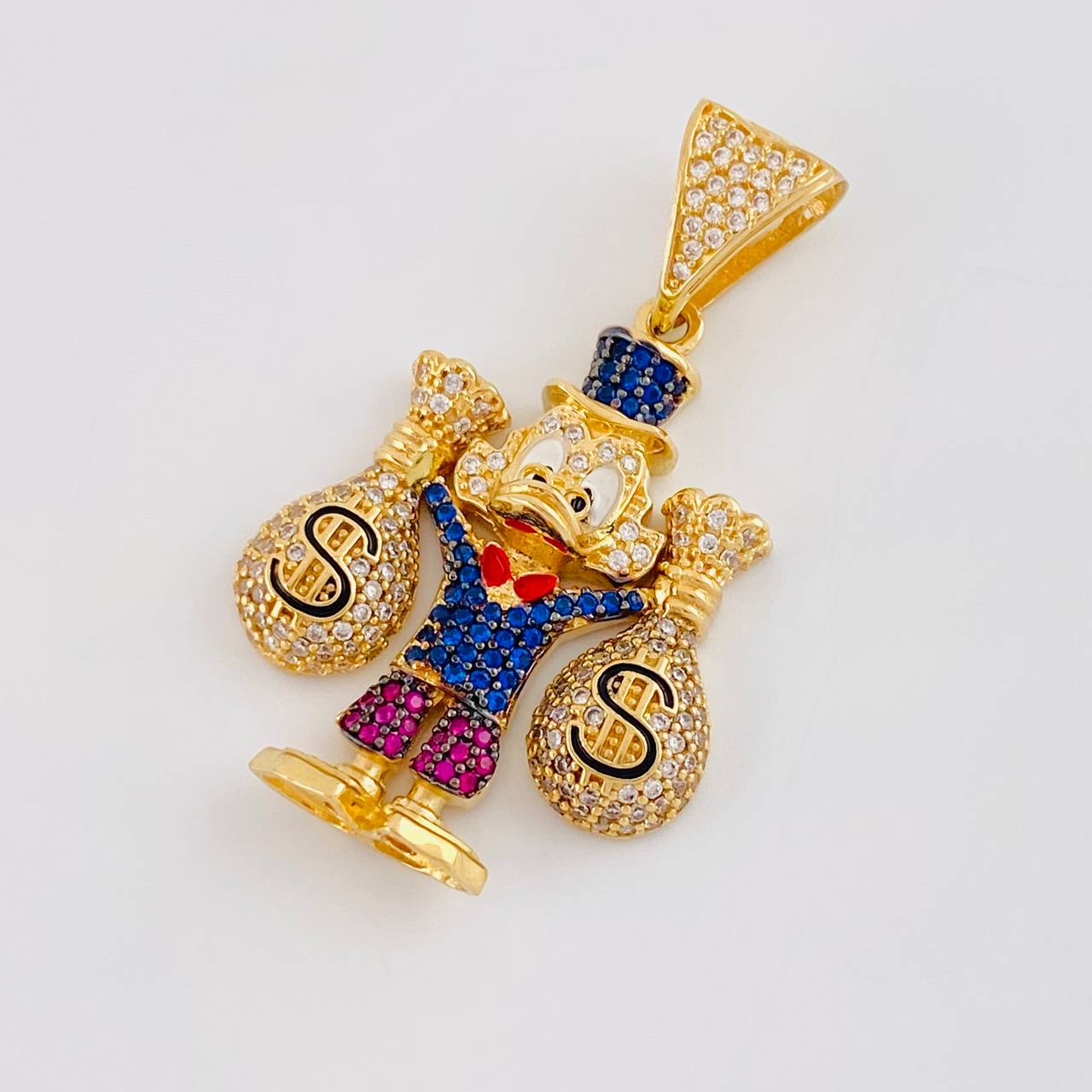 Dije Pato Bolsas Dinero 10g / 4cm Oro Amarillo 18K