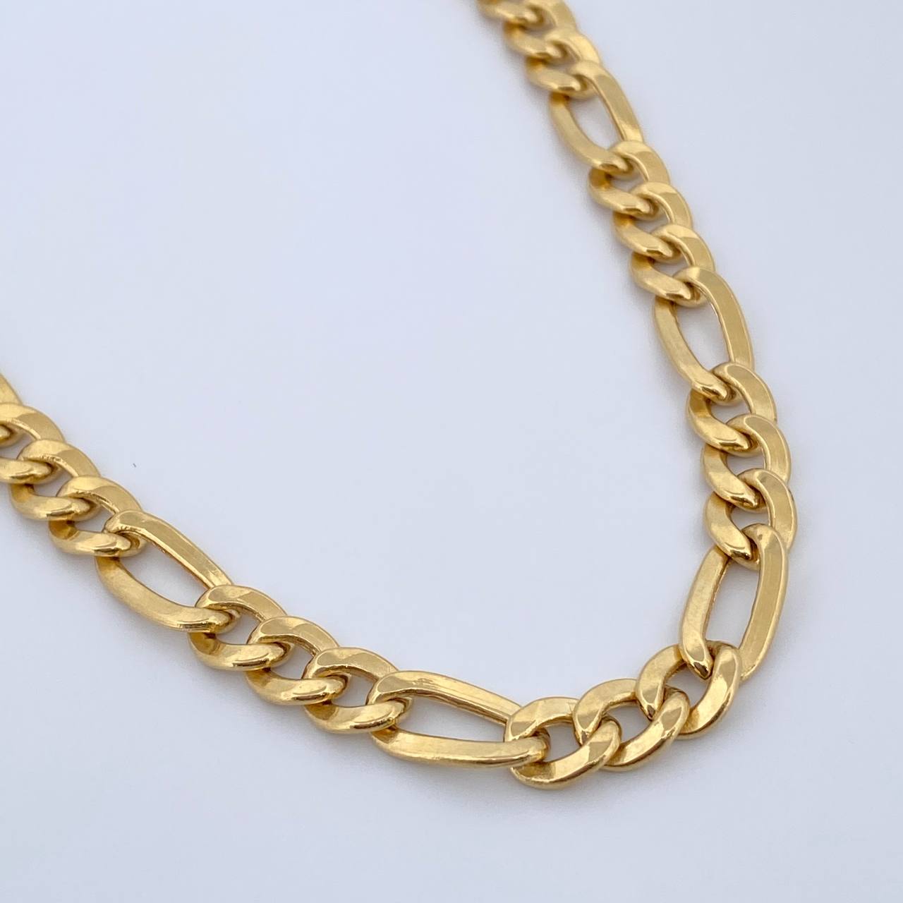 Cadena Figaro 22.9gr / 60.5cm / 6.5mm Oro Amarillo +0 18K $