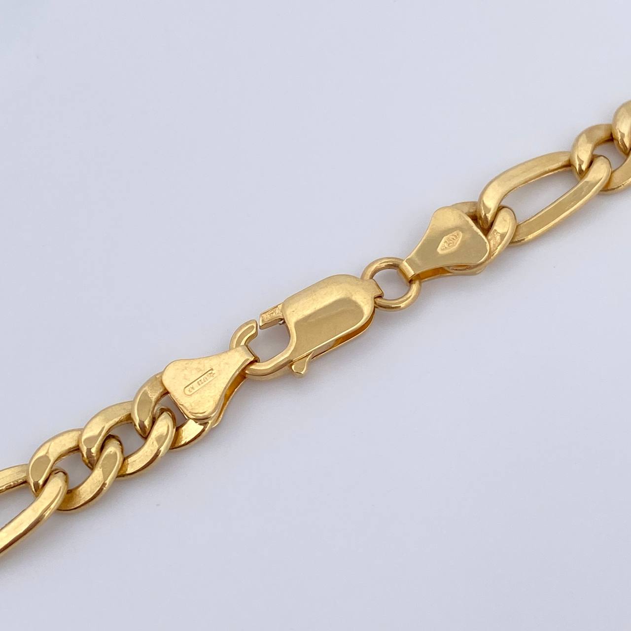 Cadena Figaro 22.9gr / 60.5cm / 6.5mm Oro Amarillo +0 18K $