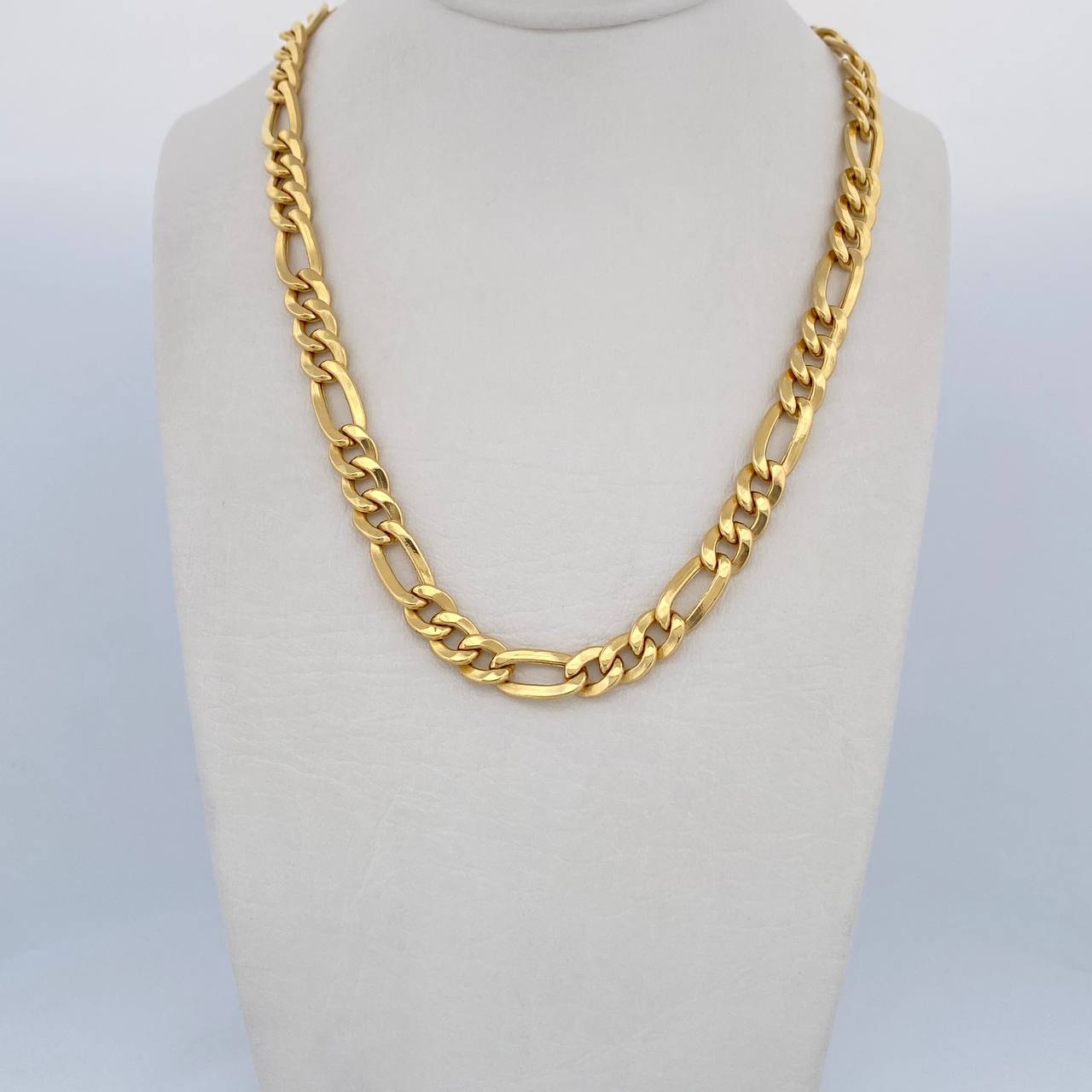 Cadena Figaro 22.9gr / 60.5cm / 6.5mm Oro Amarillo +0 18K $