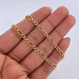 Cadena Figaro 4.7gr / 50cm / 3.3mm Oro Amarillo +0 18K $