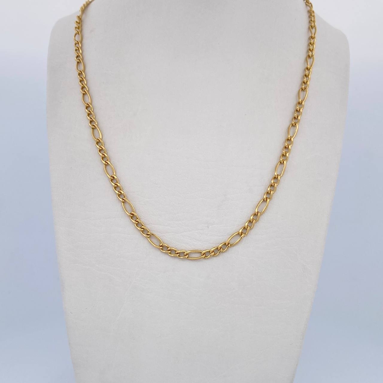 Cadena Figaro 4.7gr / 50cm / 3.3mm Oro Amarillo +0 18K $