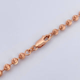 Cadena Militar 27.25gr / 65.5cm / 4mm Diamantado Luna Oro Rosa +3 18K $