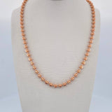 Cadena Militar 27.25gr / 65.5cm / 4mm Diamantado Luna Oro Rosa +3 18K $