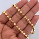 Cadena Militar 29.35gr / 65.7cm / 4mm Diamantado Luna Oro Amarillo +3 18K $