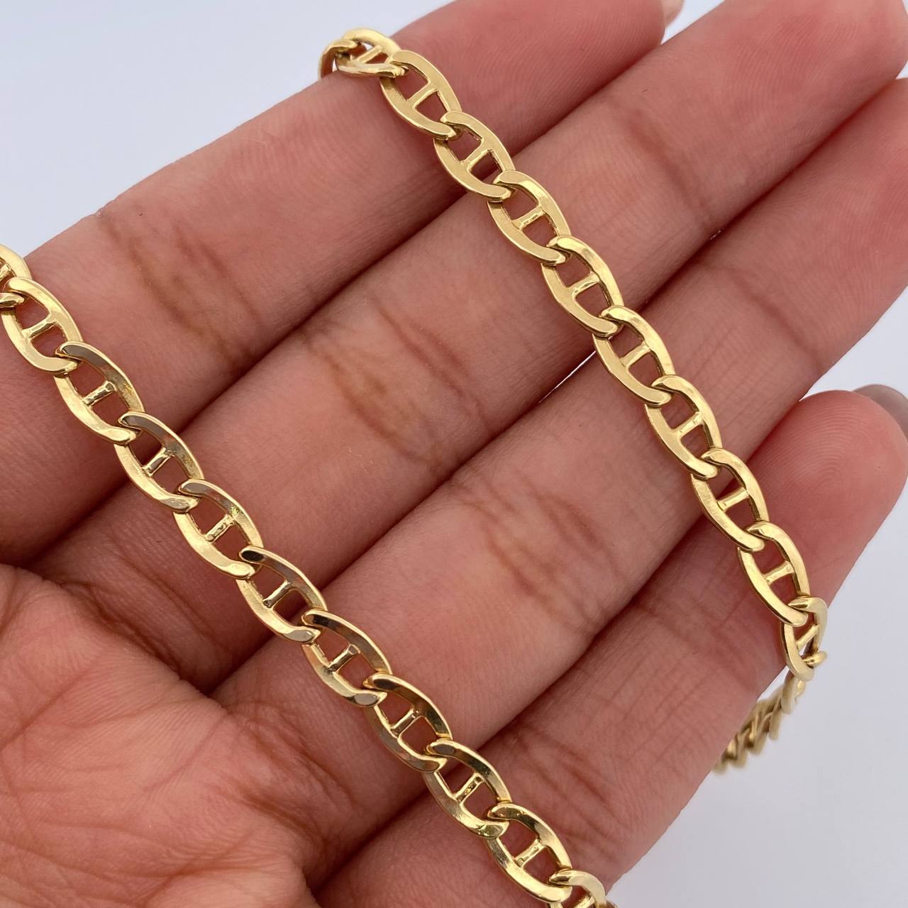 Cadena Escalera 9.65gr / 60cm / 4.3mm Oro Amarillo +3 18K $