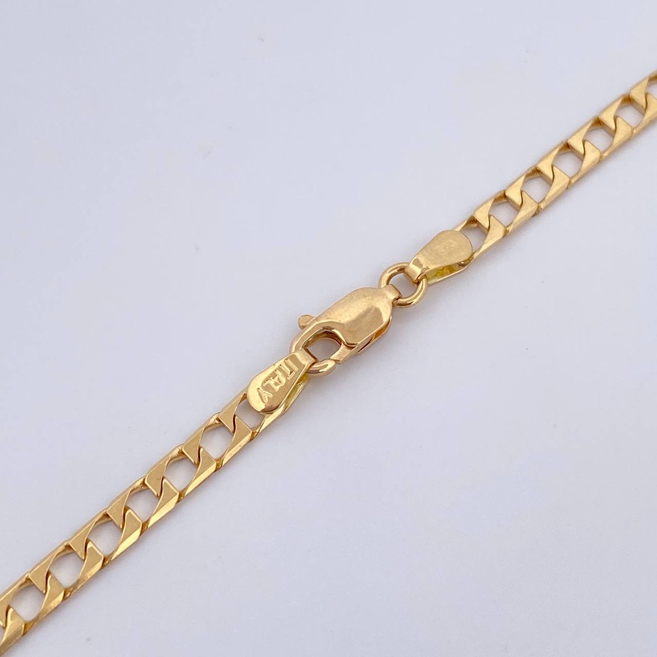 Cadena Panzer 15.35gr / 65.3cm / 3.4mm Oro Amarillo +1 18K $