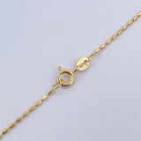 Cadena Morse 2.6gr / 60.6cm / 0.9mm Oro Amarillo +3 18K &