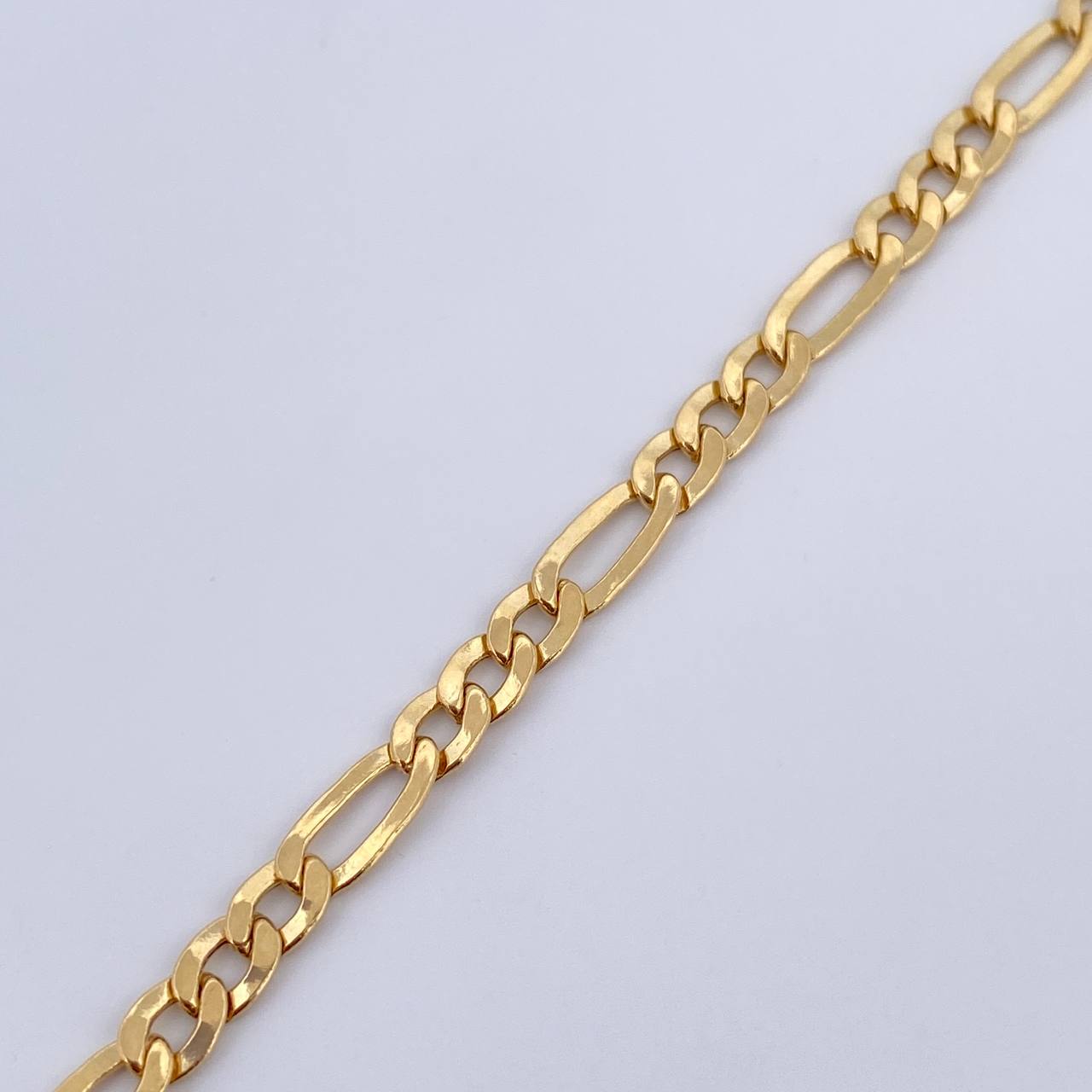 Pulso Figaro 4.05gr / 20.8cm / 4.1mm Oro Amarillo +0 18K $