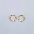 Candongas Aro Rayado 0.3gr / 0.8cm / Diamantada Oro Amarillo 18K &