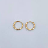 Candongas Aro Rayado 0.3gr / 0.8cm / Diamantada Oro Amarillo 18K &