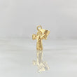 Dije Cruz Cristo 0.4gr / 1.8cm / Puntas Ovaladas Oro Amarillo 18K