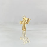 Dije Cruz Cristo 0.4gr / 1.8cm / Puntas Ovaladas Oro Amarillo 18K