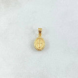 Dije Virgen Milagrosa 0.4gr / 1.5cm / Ovalo Mate Oro Amarillo 18K ©