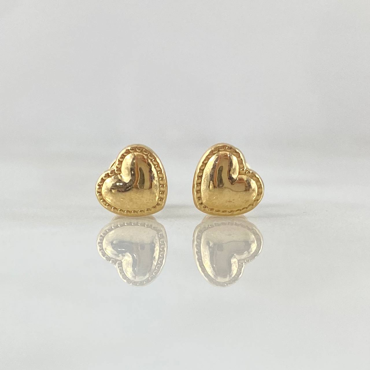 Topos Corazon Bordeado 0.7gr / Oro 18K*