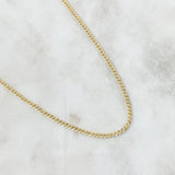 Cadena Cubana 5.6gr / 60cm / 3.2mm Oro Amarillo +1 18K *