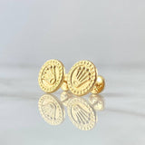 Topos Sello Corona RX 1gr / 10mm Bordeado Oro Amarillo 18K