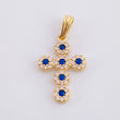 Dije Cruz Tupida 1.55g / 2.5cm Oro Amarillo 18K