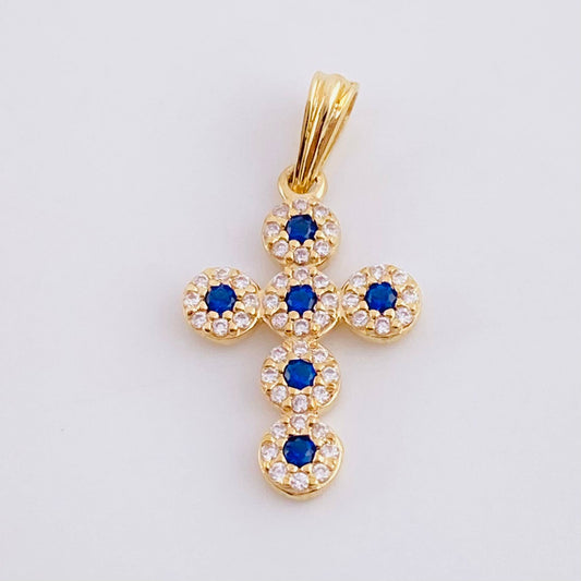 Dije Cruz Tupida 1.55g / 2.5cm Oro Amarillo 18K