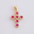 Dije Cruz Tupida 1.55g / 2.5cm Oro Amarillo 18K