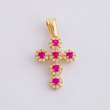 Dije Cruz Tupida 1.55g / 2.5cm Oro Amarillo 18K