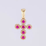 Dije Cruz Tupida 1.55g / 2.5cm Oro Amarillo 18K