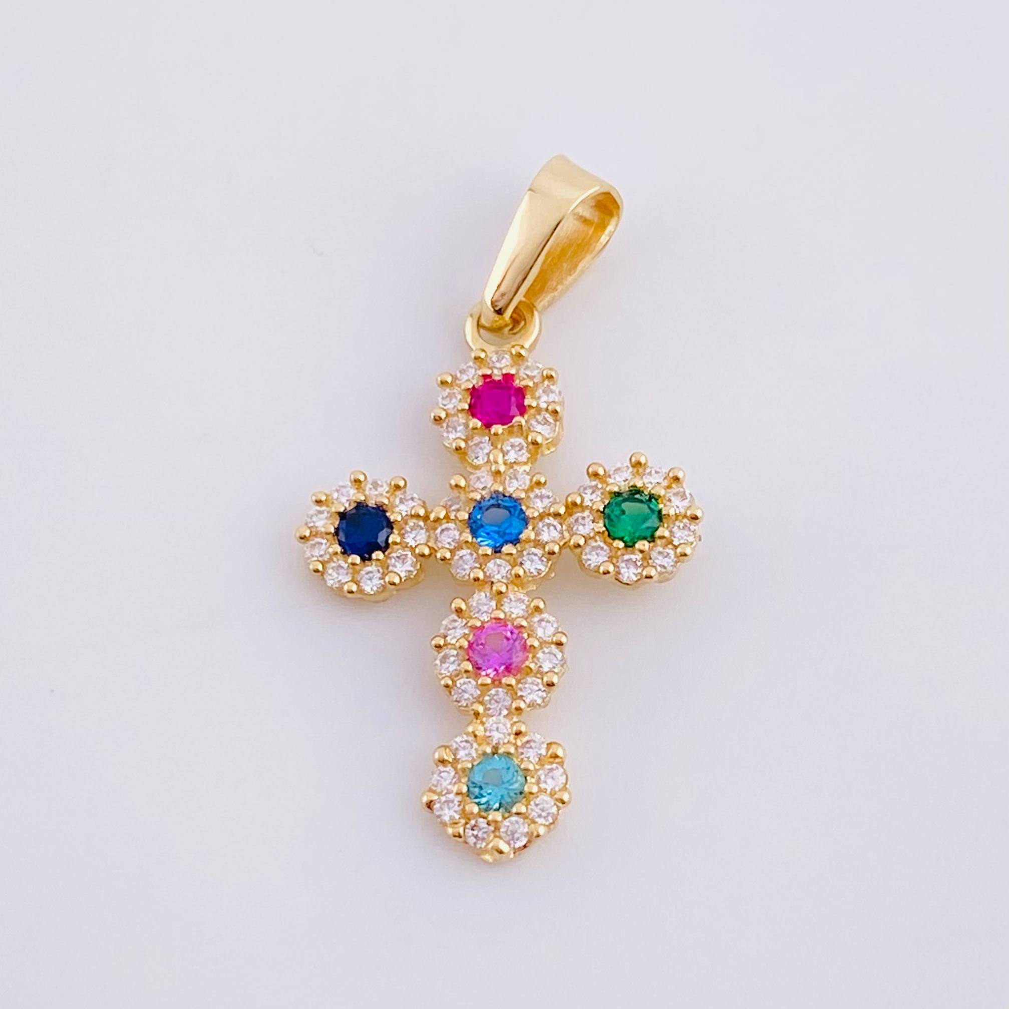 Dije Cruz Tupida 1.45g / 2.5cm Oro Amarillo 18K