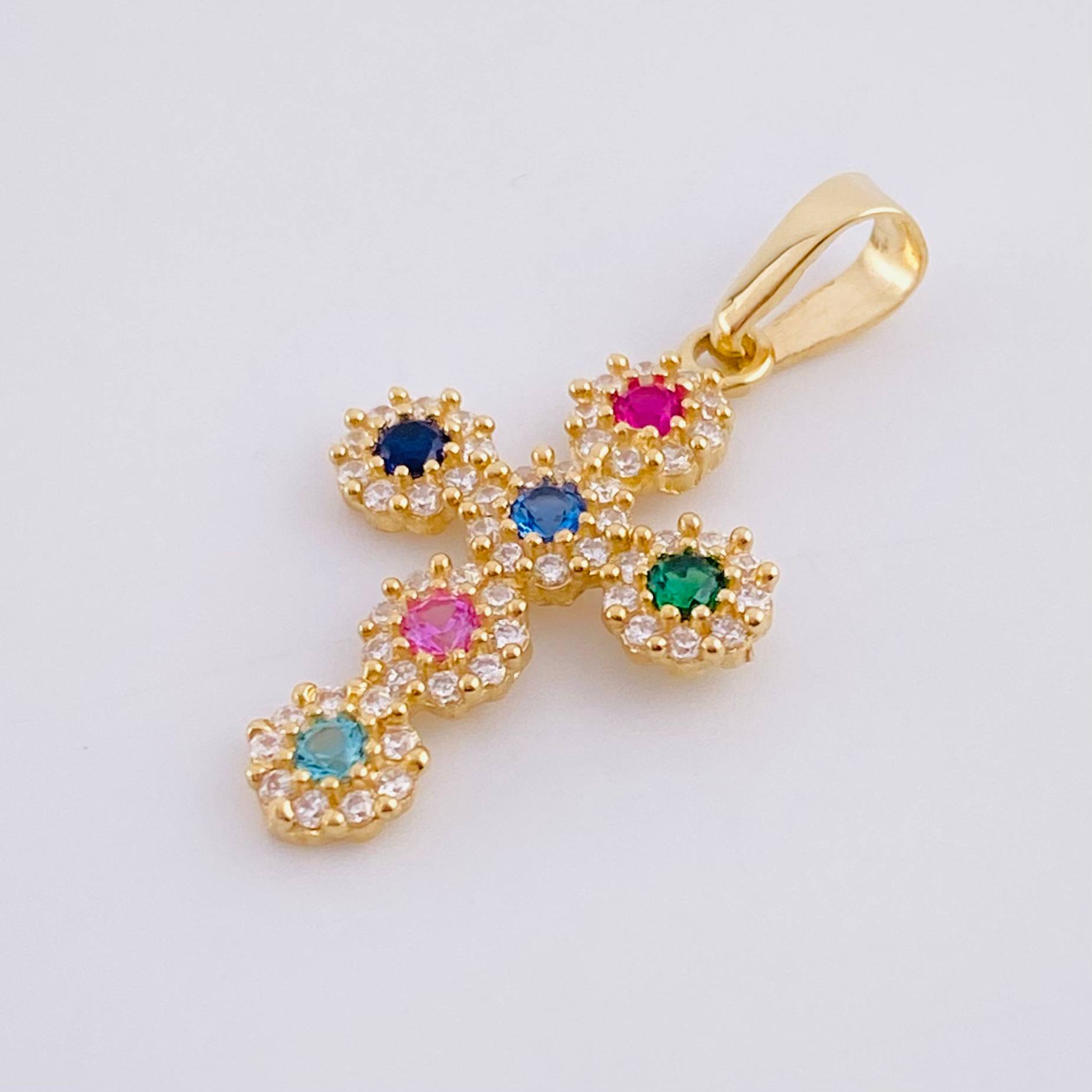 Dije Cruz Tupida 1.45g / 2.5cm Oro Amarillo 18K