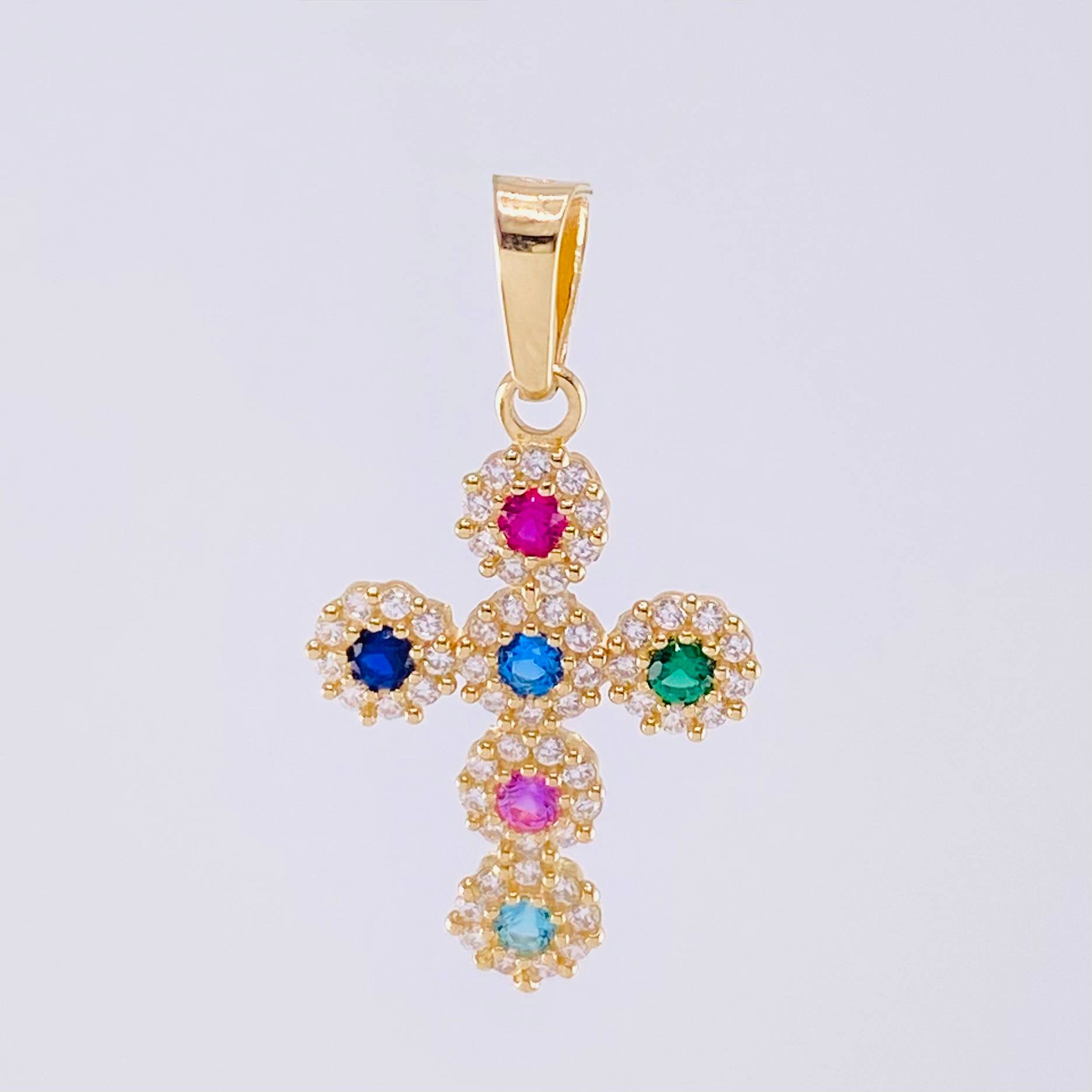 Dije Cruz Tupida 1.45g / 2.5cm Oro Amarillo 18K
