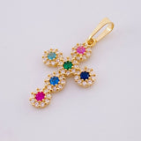 Dije Cruz Tupida 1.35g / 2.5cm Oro Amarillo 18K