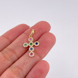 Dije Cruz Tupida 1.35g / 2.5cm Oro Amarillo 18K