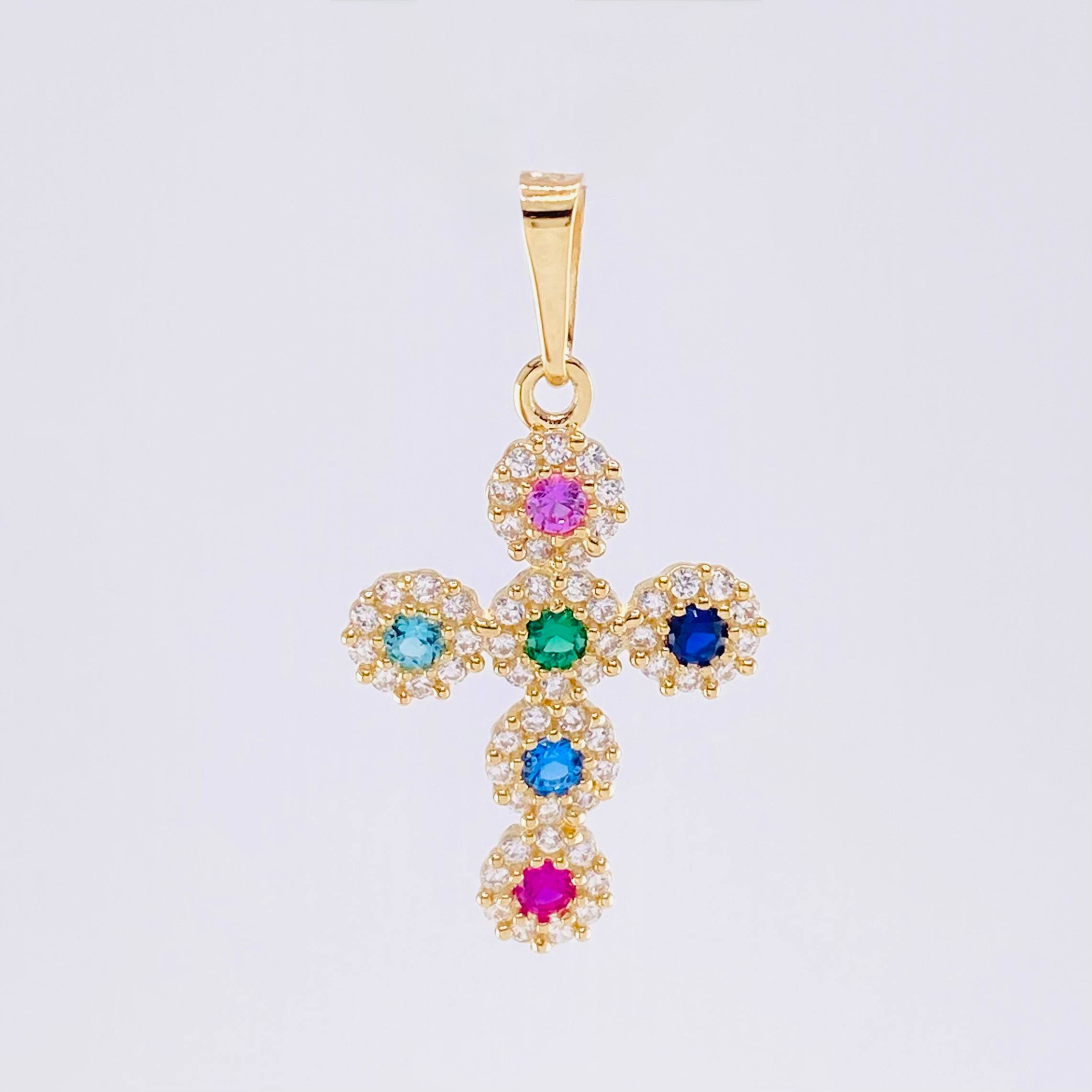 Dije Cruz Tupida 1.35g / 2.5cm Oro Amarillo 18K