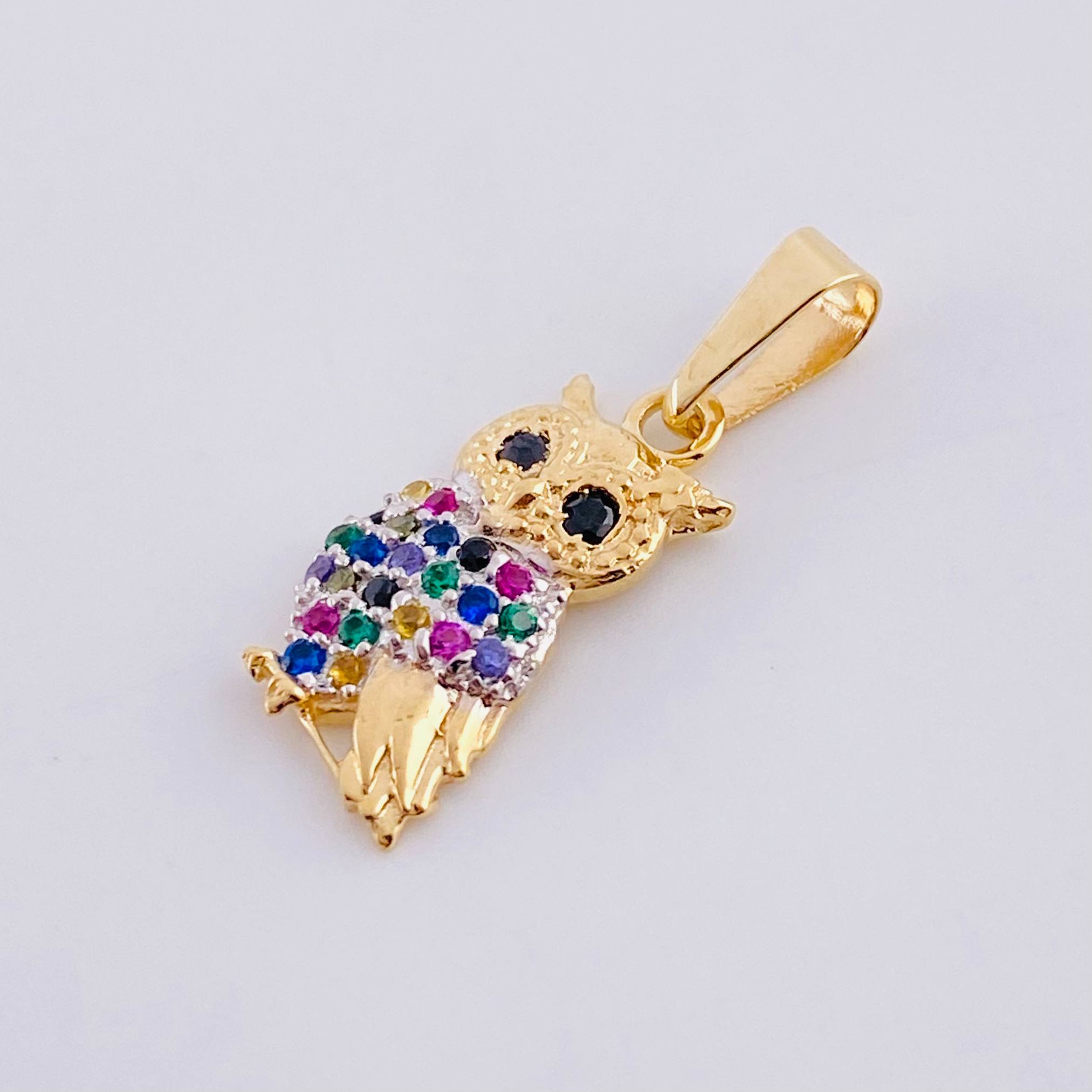 Dije Buho 1.25g / 2.2cm Oro Amarillo 18K
