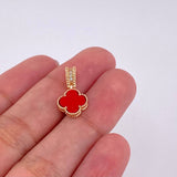 Dije Trebol 1.4g / 1.7cm Oro Rosa 18K