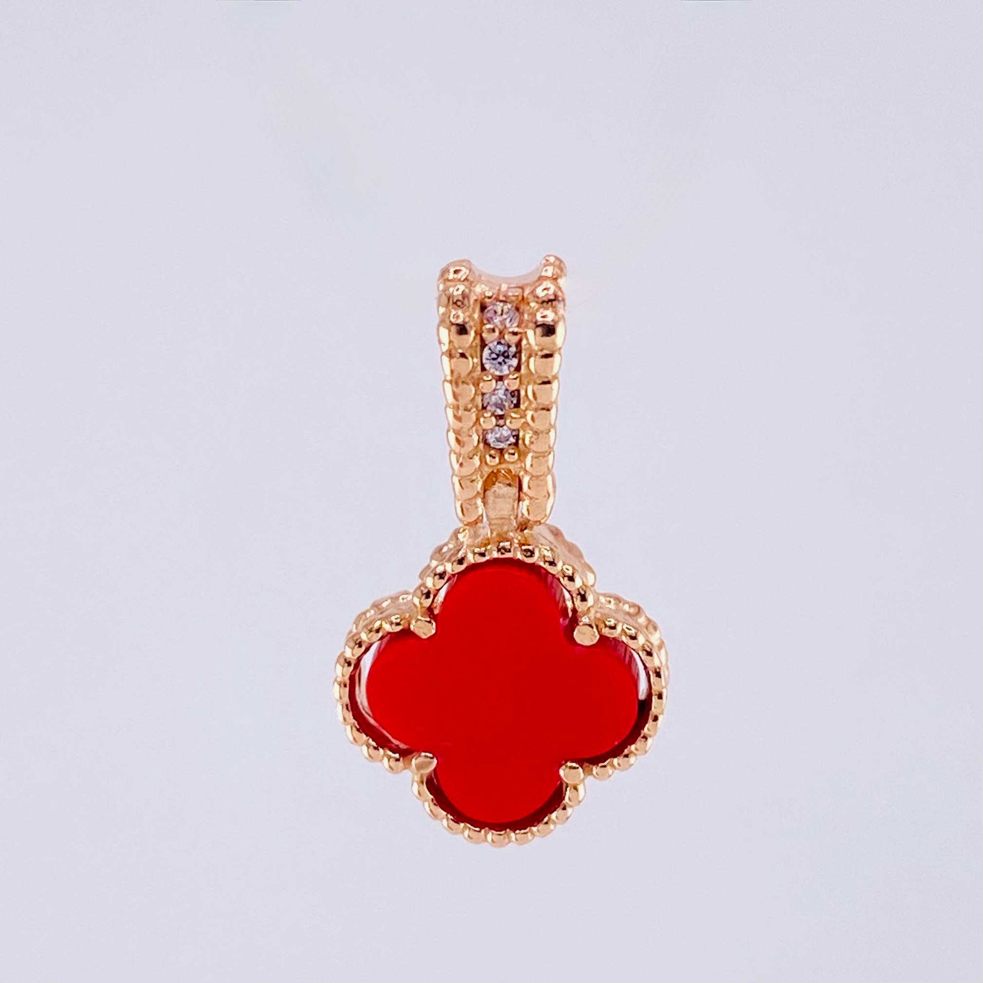 Dije Trebol 1.4g / 1.7cm Oro Rosa 18K