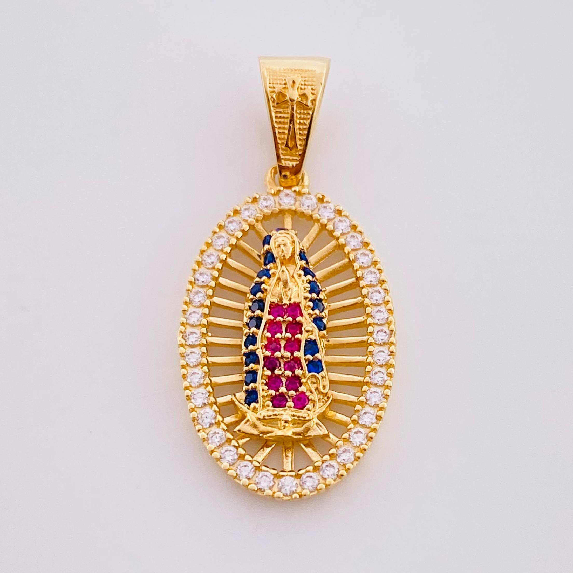 Dije Canasta Virgen Guadalupe 3.4g / 3cm Oro Amarillo 18K