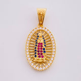Dije Canasta Virgen Guadalupe 3.4g / 3cm Oro Amarillo 18K
