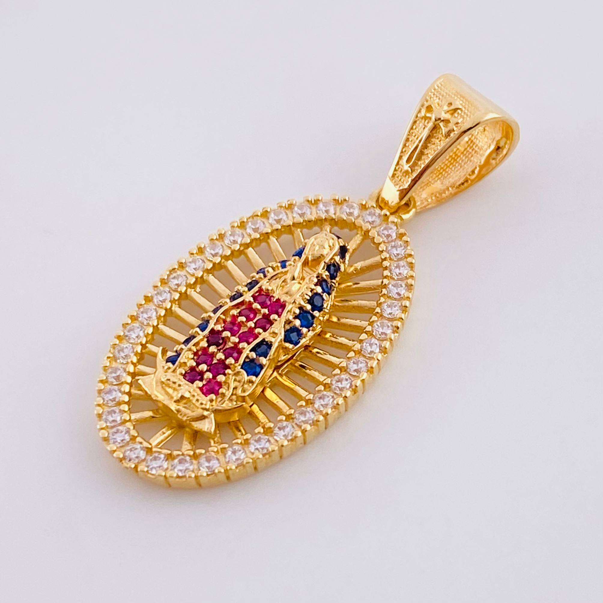 Dije Canasta Virgen Guadalupe 3.4g / 3cm Oro Amarillo 18K