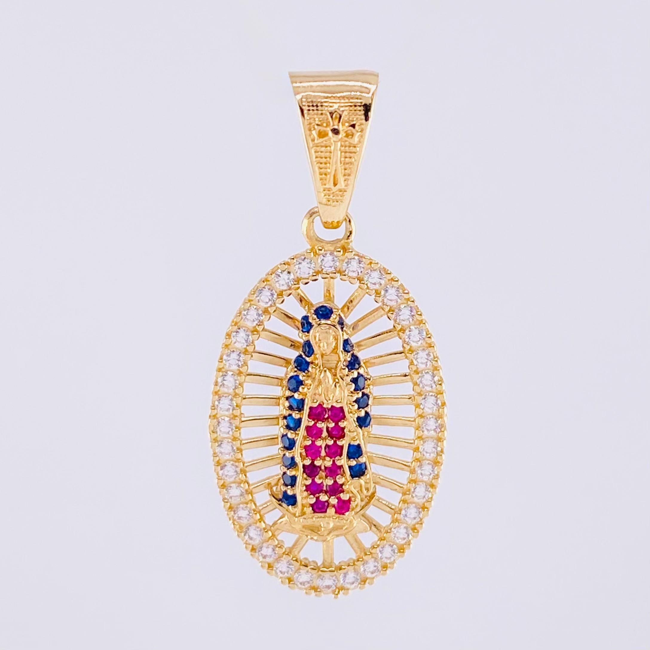 Dije Canasta Virgen Guadalupe 3.4g / 3cm Oro Amarillo 18K