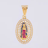 Dije Canasta Virgen Guadalupe 3.4g / 3cm Oro Amarillo 18K