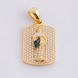 Dije Placa San Judas 4.95g / 3cm Dos Oros Amarillo Blanco 18K