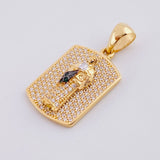 Dije Placa San Judas 4.95g / 3cm Dos Oros Amarillo Blanco 18K