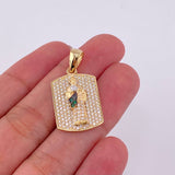 Dije Placa San Judas 4.95g / 3cm Dos Oros Amarillo Blanco 18K
