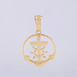 Dije Cruz Ancla Trenzada 2.45g / 3cm Oro Amarillo 18K