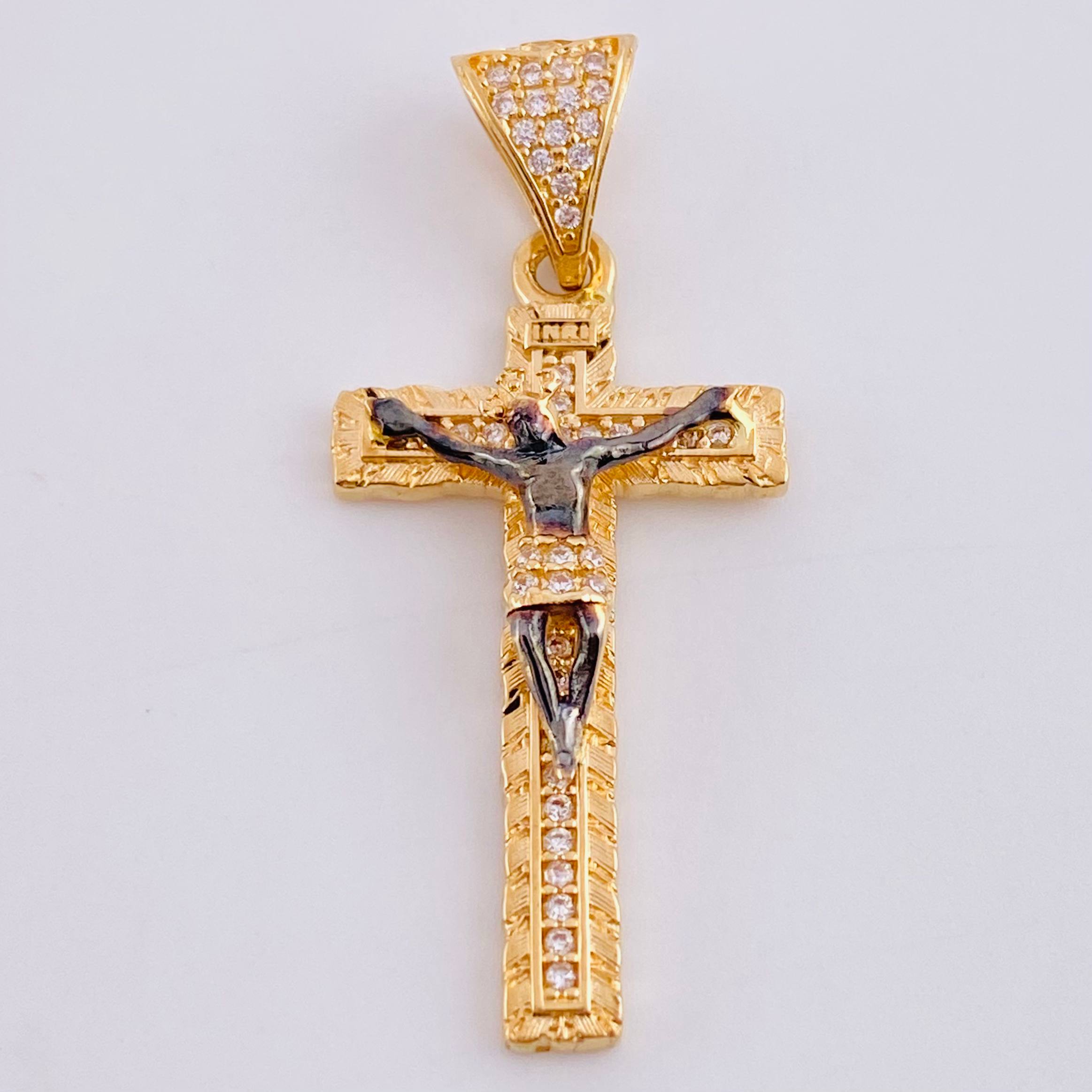 Dije Cruz Cristo 3.8g / 3.6cm Oro Amarillo 18K