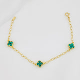 Pulso Rolo Trebol 2.7g / 17cm / 1.3mm Oro Amarillo 18K