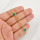 Pulso Rolo Trebol 2.7g / 17cm / 1.3mm Oro Amarillo 18K